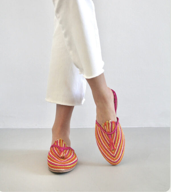 tawsa slippers Handcrafted by Moroccan artisans - red